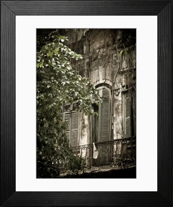 Framed Print : Old colonial buiding in the Old Quarter, Hanoi, Vietnam Framed Print : Old colonial buiding in the Old Quarter, Hanoi, Vietnam