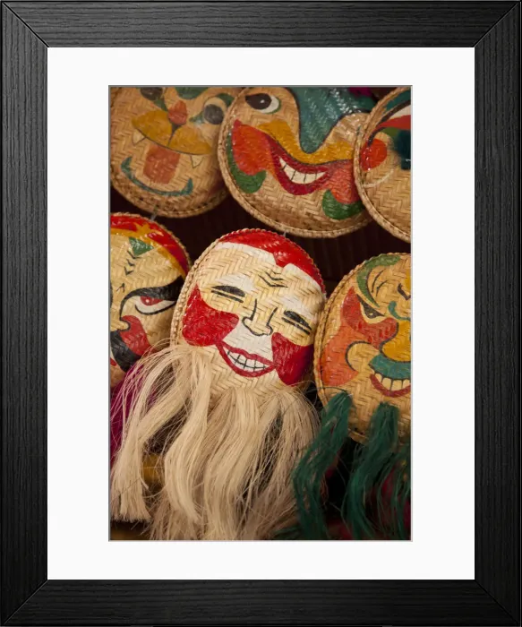 Framed Print : Masks, Old Quarter, Hanoi, Vietnam