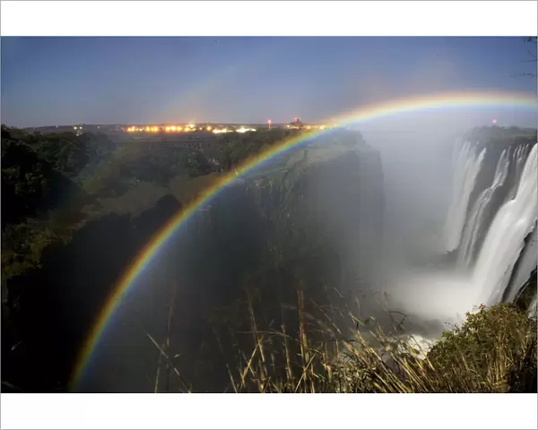 Victoria Falls at night, Zimbabwe  /  Zambia
