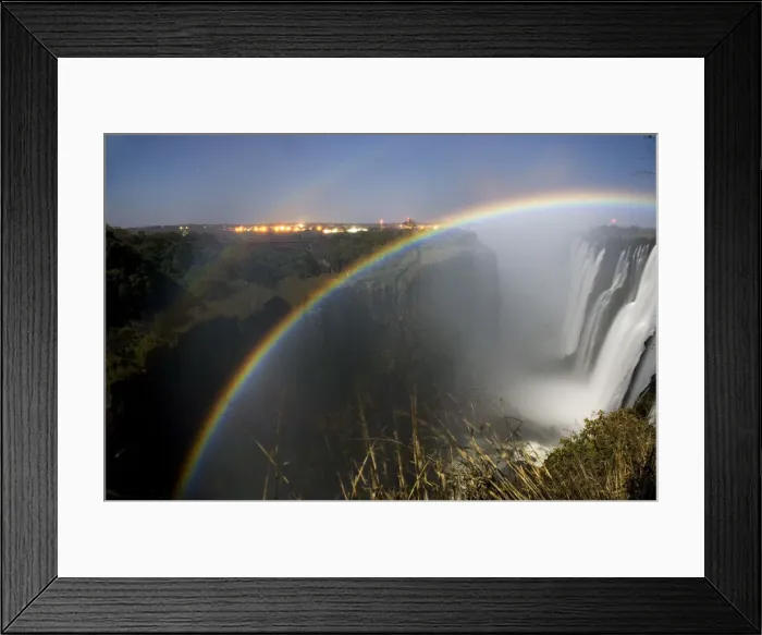 Framed Print : Victoria Falls at night, Zimbabwe / Zambia Framed Print : Victoria Falls at night, Zimbabwe / Zambia