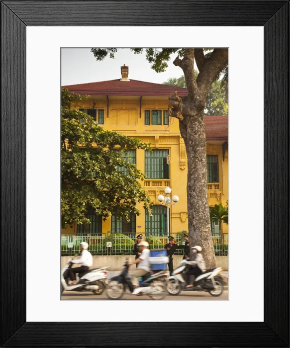 Framed Print : Colonial buildings near the Presidential Palace, Ba Dinh district, Hanoi, Vietnam Framed Print : Colonial buildings near the Presidential Palace, Ba Dinh district, Hanoi, Vietnam