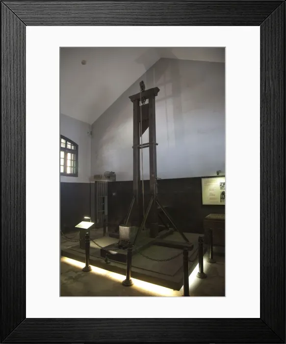 Framed Print : Guillotine at the Hoa Lo Prison (aka Hanoi Hilton), Ba Dinh district, Hanoi, Vietnam
