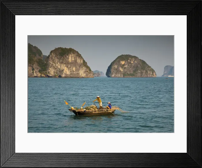 Framed Print : Fishing boat on Halong Bay, Vietnam Framed Print : Fishing boat on Halong Bay, Vietnam
