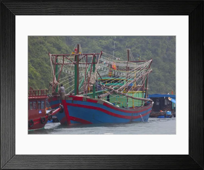 Framed Print : Fishing boat, Cat Ba Island, Halong Bay, Vietnam Framed Print : Fishing boat, Cat Ba Island, Halong Bay, Vietnam