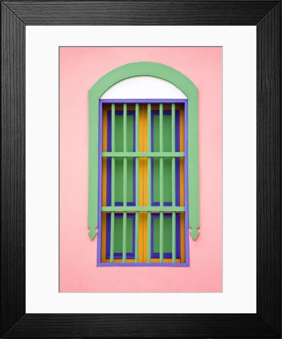 Framed Print : Venezuela, Archipelago Los Roques National Park, Gran Roque, Colourful window Framed Print : Venezuela, Archipelago Los Roques National Park, Gran Roque, Colourful window