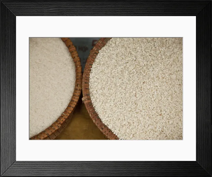 Framed Print : Rice in baskets, Old Quarter, Hanoi, Vietnam Framed Print : Rice in baskets, Old Quarter, Hanoi, Vietnam