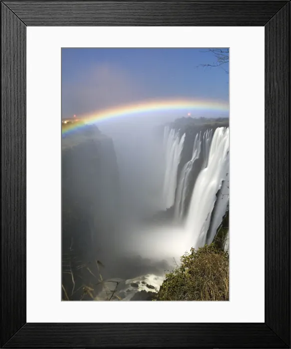 Framed Print : Victoria Falls at night, Zimbabwe  /  Zambia
