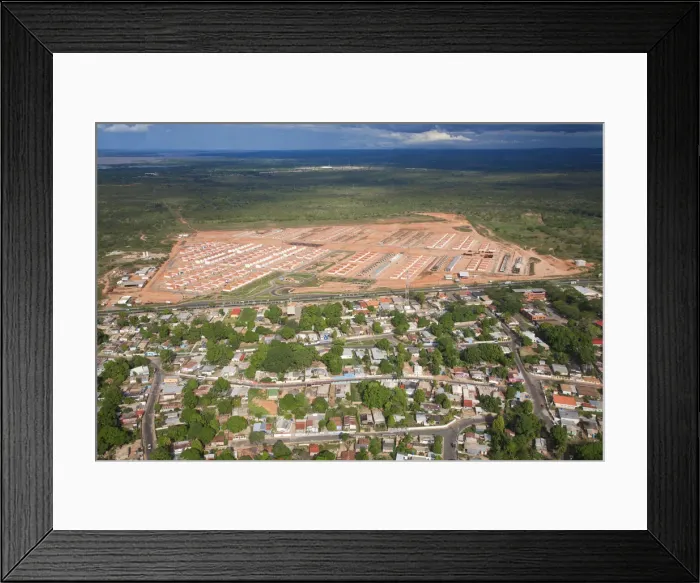 Framed Print : Venezuela, Aerial view of Ciudad Bolivar and Orinocco River Framed Print : Venezuela, Aerial view of Ciudad Bolivar and Orinocco River