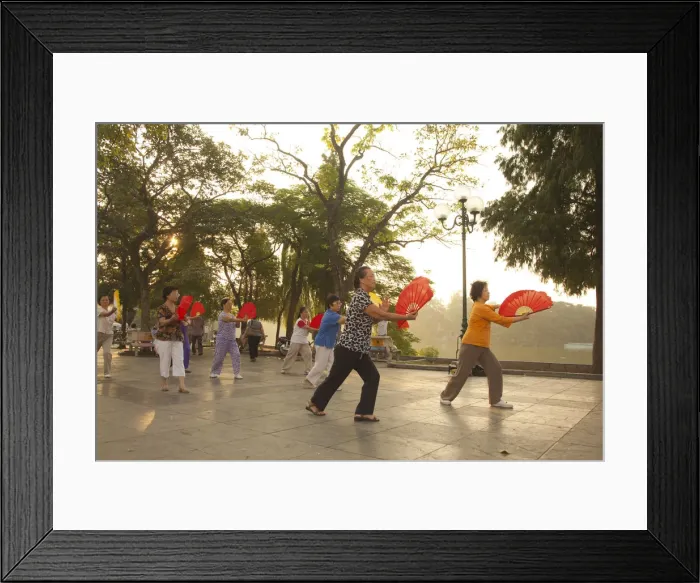 Framed Print : Women performing Thi Chi near Hoan Kiem Lake, Old Quarter, Hanoi, Vietnam Framed Print : Women performing Thi Chi near Hoan Kiem Lake, Old Quarter, Hanoi, Vietnam