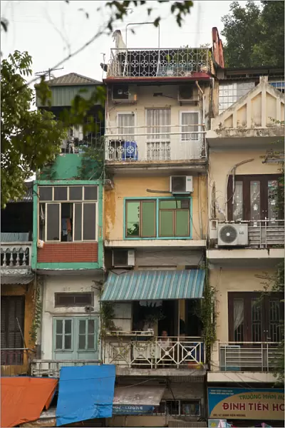 Typical buildings in the Old Quarter, Hanoi, Vietnam