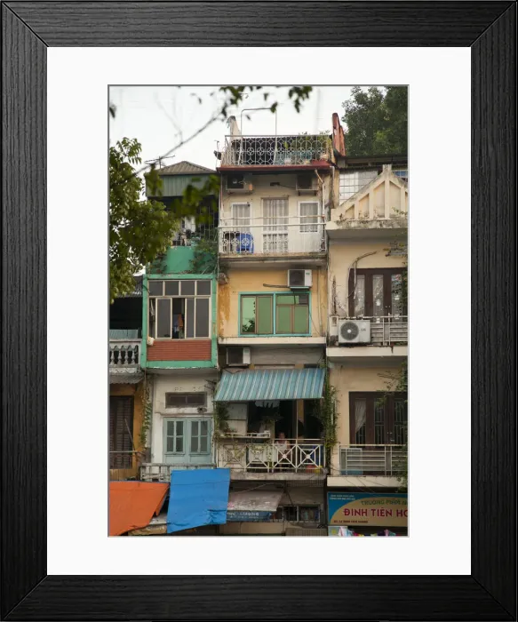 Framed Print : Typical buildings in the Old Quarter, Hanoi, Vietnam Framed Print : Typical buildings in the Old Quarter, Hanoi, Vietnam