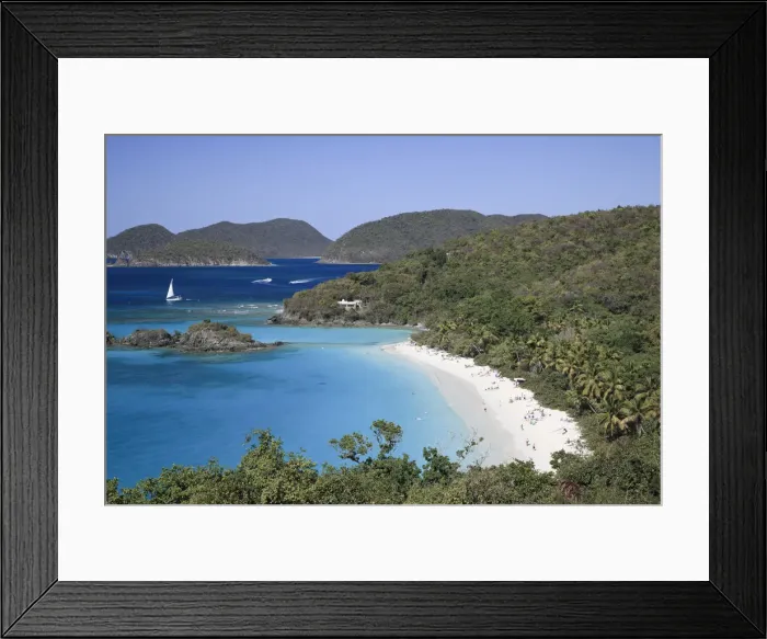 Framed Print : Caribbean, US Virgin Islands, St. John, Virgin Islands National Park, Trunk Bay Framed Print : Caribbean, US Virgin Islands, St. John, Virgin Islands National Park, Trunk Bay