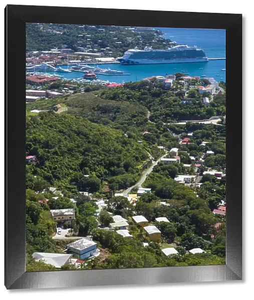 U. S. Virgin Islands, St. Thomas, Charlotte Amalie towards Havensight cruise port