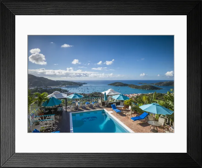 Framed Print : U. S. Virgin Islands, St. Thomas, Charlotte Amalie, Mafolie Hotel, swimming pool Framed Print : U. S. Virgin Islands, St. Thomas, Charlotte Amalie, Mafolie Hotel, swimming pool