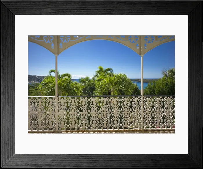 Framed Print : U. S. Virgin Islands, St. Thomas, Charlotte Amalie, Kongens Gade Street, house detail Framed Print : U. S. Virgin Islands, St. Thomas, Charlotte Amalie, Kongens Gade Street, house detail