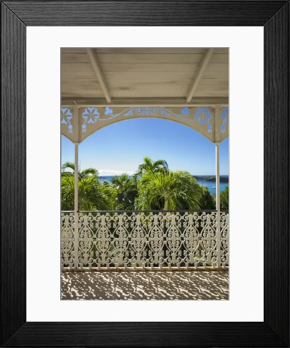Framed Print : U. S. Virgin Islands, St. Thomas, Charlotte Amalie, Kongens Gade Street, house detail Framed Print : U. S. Virgin Islands, St. Thomas, Charlotte Amalie, Kongens Gade Street, house detail