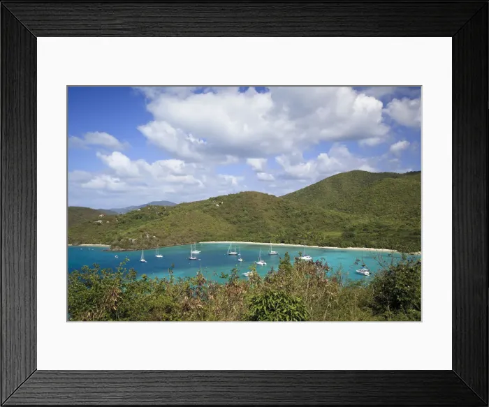 Framed Print : Caribbean, US Virgin Islands, St. John, Virgin Islands National Park, Maho Bay