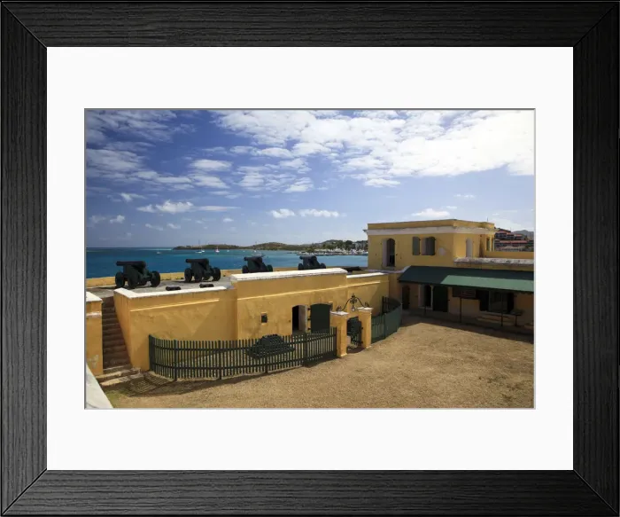 Framed Print : Caribbean, US Virgin Islands, St. Croix, Christiansted, Old town, Fort Christiansvaern Framed Print : Caribbean, US Virgin Islands, St. Croix, Christiansted, Old town, Fort Christiansvaern
