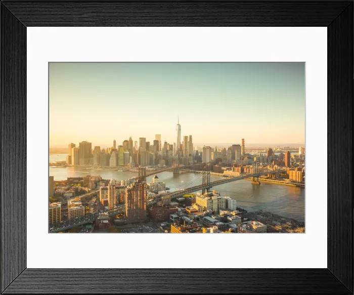 Framed Print : One World Trade Center, Manhattan and Brooklyn Bridges, Manhattan, New York City Framed Print : One World Trade Center, Manhattan and Brooklyn Bridges, Manhattan, New York City