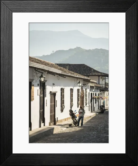 Framed Print : Street scene, Giron, Santander, Colombia, South America Framed Print : Street scene, Giron, Santander, Colombia, South America