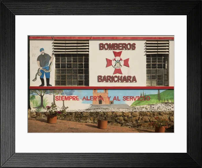 Framed Print : Fire Station, Barichara, Santander, Colombia, South America Framed Print : Fire Station, Barichara, Santander, Colombia, South America