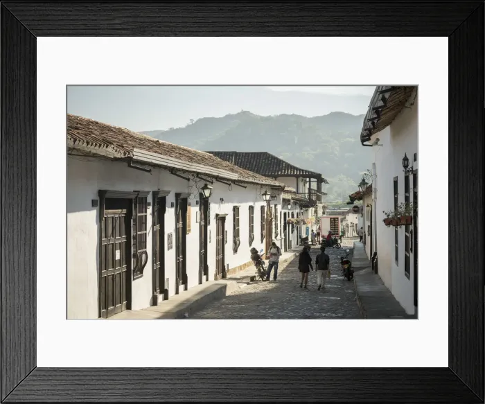 Framed Print : Street scene, Giron, Santander, Colombia, South America Framed Print : Street scene, Giron, Santander, Colombia, South America