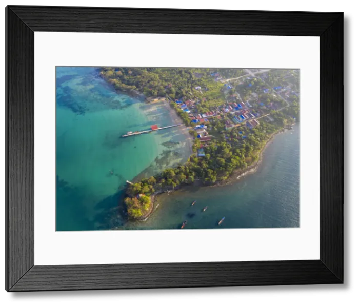 Framed Print : Cambodia, Sihanoukville, Koh Rong Samloem Island, mpai bay, Mpai village Framed Print : Cambodia, Sihanoukville, Koh Rong Samloem Island, mpai bay, Mpai village