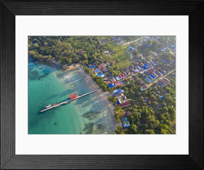 Framed Print : Cambodia, Sihanoukville, Koh Rong Samloem Island, mpai bay, Mpai village Framed Print : Cambodia, Sihanoukville, Koh Rong Samloem Island, mpai bay, Mpai village