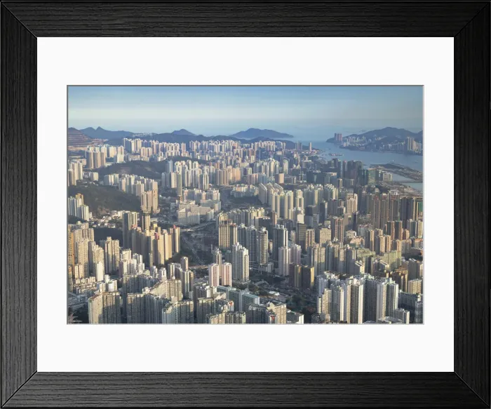 Framed Print : Apartment blocks, Kowloon, Hong Kong