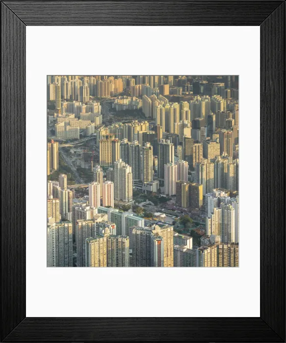 Framed Print : Apartment blocks, Kowloon, Hong Kong Framed Print : Apartment blocks, Kowloon, Hong Kong