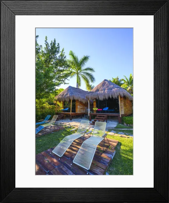Framed Print : Tourist resort, Laguna Bacalar, Quintana Roo, Mexico (PR) Framed Print : Tourist resort, Laguna Bacalar, Quintana Roo, Mexico (PR)