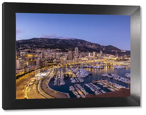 Port Hercules Harbour at Night, Monte Carlo, Monaco