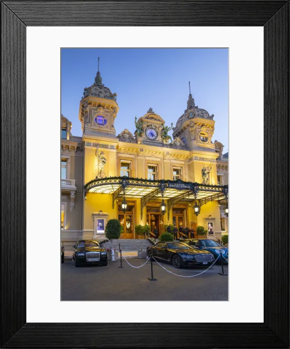 Framed Print : Monte Carlo Casino at Dusk, Monte Carlo, Monaco Framed Print : Monte Carlo Casino at Dusk, Monte Carlo, Monaco