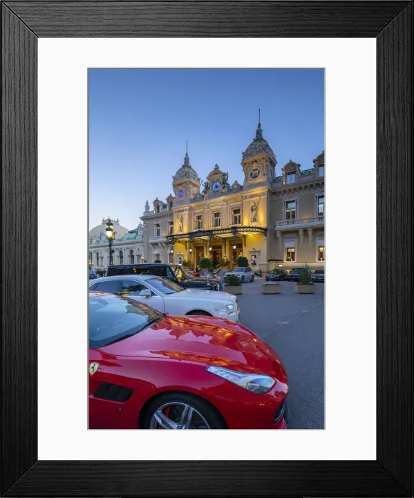 Framed Print : Monte Carlo Casino at Dusk, Monte Carlo, Monaco Framed Print : Monte Carlo Casino at Dusk, Monte Carlo, Monaco