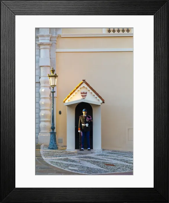 Framed Print : The Palace Guard, The Prince's Palace of Monaco, Monte Carlo, Monaco Framed Print : The Palace Guard, The Prince's Palace of Monaco, Monte Carlo, Monaco