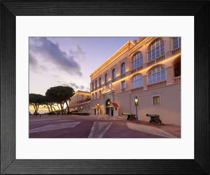 Framed Print : The Prince's Palace of Monaco at Dusk, Monte Carlo, Monaco Framed Print : The Prince's Palace of Monaco at Dusk, Monte Carlo, Monaco