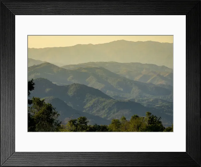 Framed Print : Scenic view of beautiful mountains near Kengtung, Kengtung Township, Kengtung District Framed Print : Scenic view of beautiful mountains near Kengtung, Kengtung Township, Kengtung District