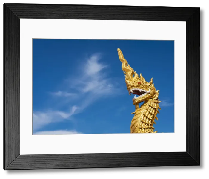 Framed Print : Golden dragon statue at Dhart Zom Doi Kabar Aye Pagoda near Kengtung, Mong La Framed Print : Golden dragon statue at Dhart Zom Doi Kabar Aye Pagoda near Kengtung, Mong La