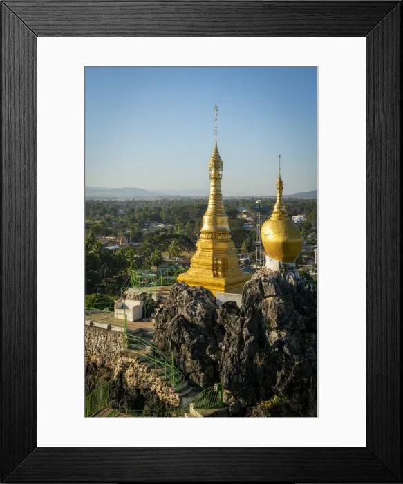 Framed Print : View of Loikaw taken from Taung Kwe Pagoda, Loikaw District, Kayah State, Myanmar