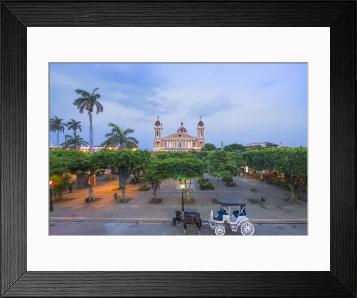 Framed Print : Americas, Central America, Nicaragua, Granada, the plaza de la catedral (cathedral square Framed Print : Americas, Central America, Nicaragua, Granada, the plaza de la catedral (cathedral square