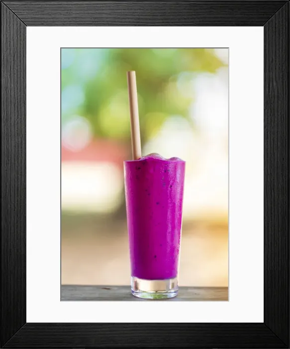 Framed Print : A dragon fruit smoothie