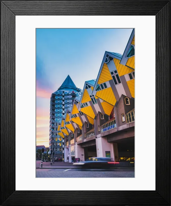Framed Print : Southern Holland province, Rotterdam, the cubic houses (Kubuswoningen Framed Print : Southern Holland province, Rotterdam, the cubic houses (Kubuswoningen