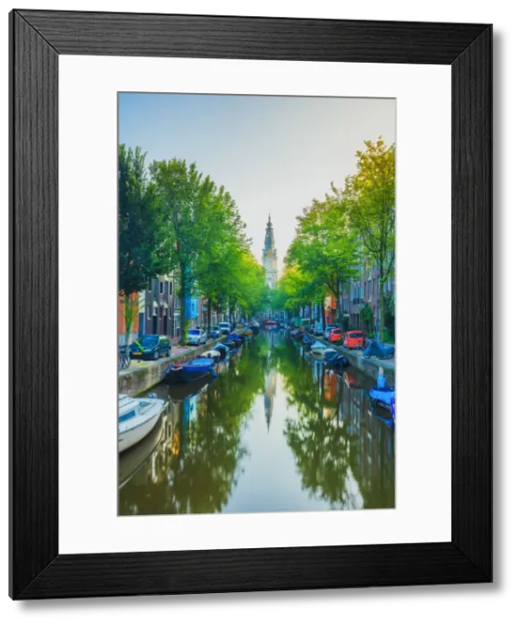 Framed Print : Zuiderkerk church in Amsterdam reflecting in the Groenburgwal canal, Holland / Netherlands Framed Print : Zuiderkerk church in Amsterdam reflecting in the Groenburgwal canal, Holland / Netherlands