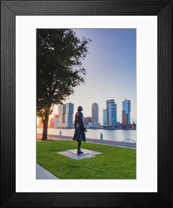Framed Print : Peter the great monument along Rotterdam water canal at sunrise, Holland / Netherlands Framed Print : Peter the great monument along Rotterdam water canal at sunrise, Holland / Netherlands