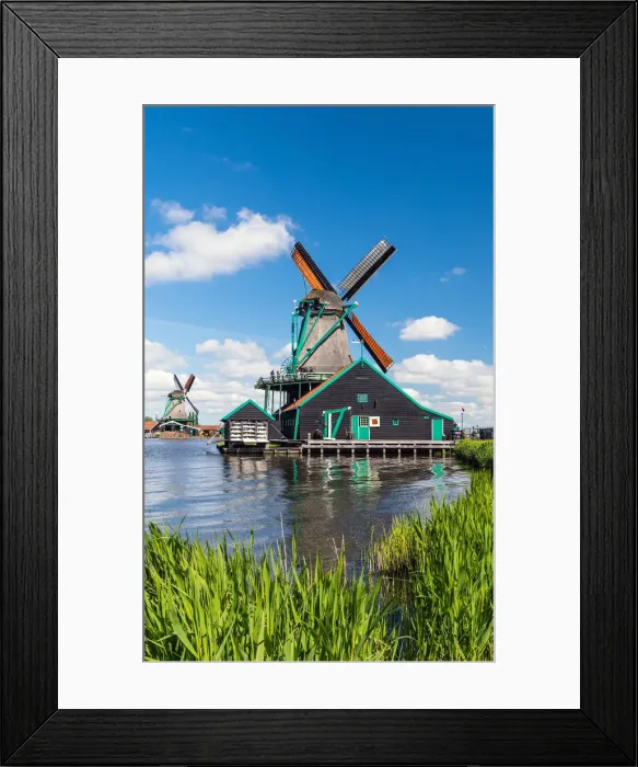 Framed Print : Windmills in Zaanse Schans, an open air conservation area and museum near Amsterdam Framed Print : Windmills in Zaanse Schans, an open air conservation area and museum near Amsterdam