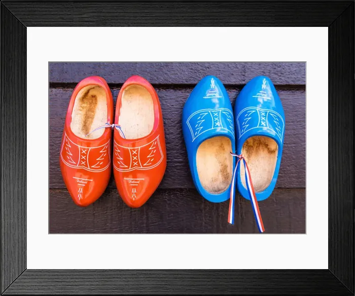 Framed Print : Traditional wooden shoes aa or clogs aa in the Zaanse Schans museum, near Amsterdam Framed Print : Traditional wooden shoes aa or clogs aa in the Zaanse Schans museum, near Amsterdam