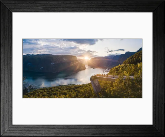 Framed Print : Stegastein lookout, Aurlandsvangen, Sogn og Fjordane, Norway Framed Print : Stegastein lookout, Aurlandsvangen, Sogn og Fjordane, Norway