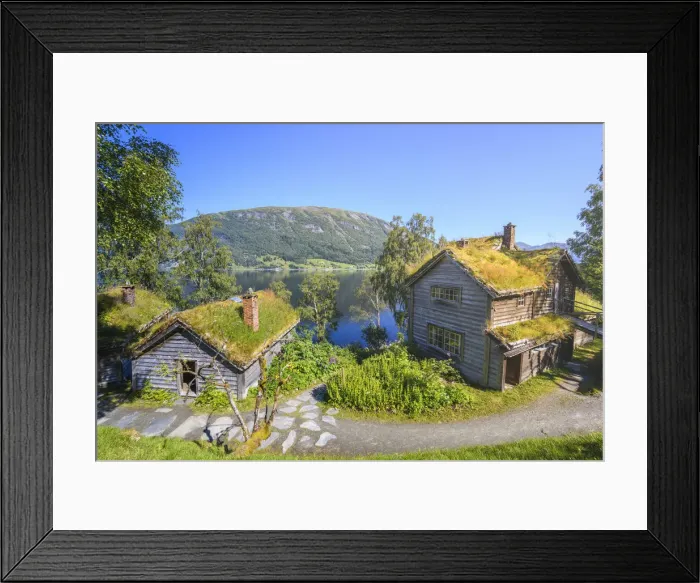 Framed Print : The historical village museum of Astruptunet, Sogn og Fjordane, Norway Framed Print : The historical village museum of Astruptunet, Sogn og Fjordane, Norway