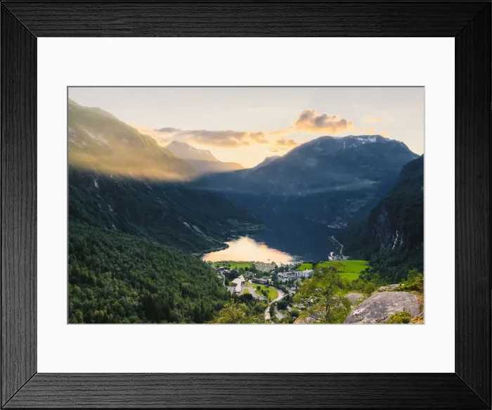 Framed Print : Geiranger and Geirangerfjord, More og Romsdal, Norway. A Unesco world heritage site Framed Print : Geiranger and Geirangerfjord, More og Romsdal, Norway. A Unesco world heritage site