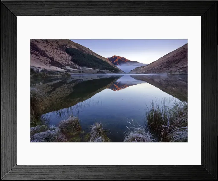 Framed Print : Morning reflections at Lake Kirkpatrick, Otago, New Zealand Framed Print : Morning reflections at Lake Kirkpatrick, Otago, New Zealand